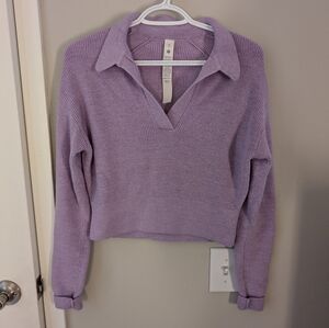 Lavender Lululemon polo sweater